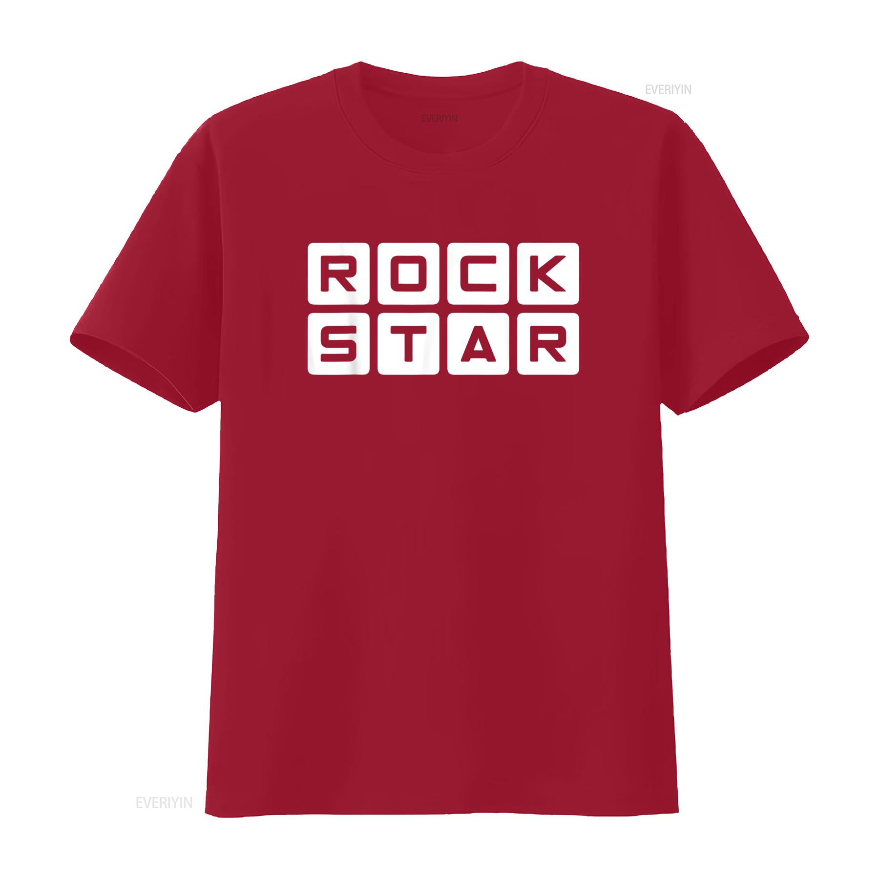 

Rock Star Design T Shirt vintage Washed homme Top For Everyday Wear Comfortable Stretched designer clothes Breathable Unisex S