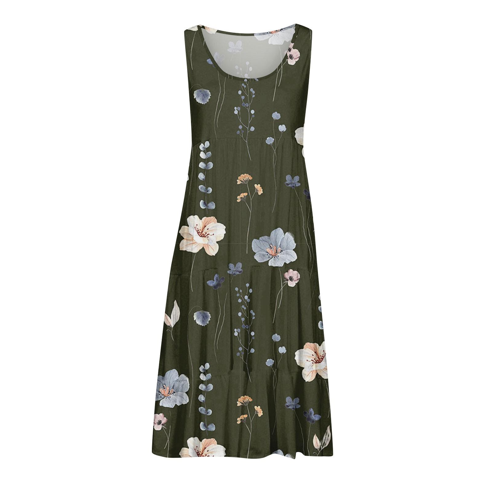 Женские платья-жилеты Лето-весна Плиссированные богемные платья Симпатичные струящиеся — фото 4