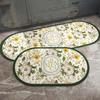 Vintage Kitchen Mat Anti-Slip Kitchen Rugs Long Carpet Absorbent Entrance Doormat Printed Kitchen Floor Mat Foot Pad