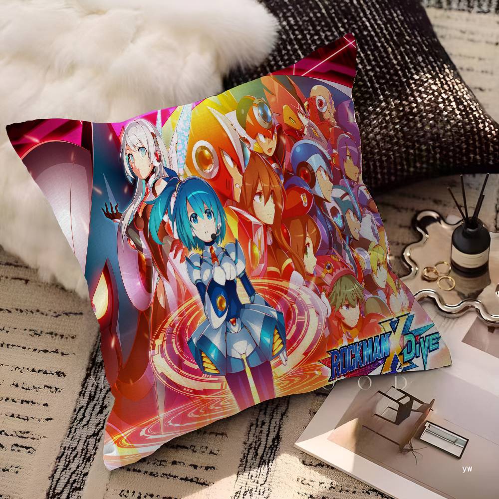 Mega Man X anime Personalized picture text home decorative pillows Household Gifts 45x45cm