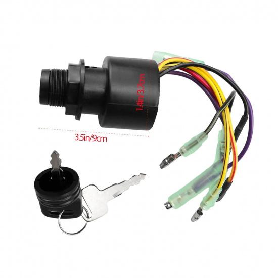 Boat Ignition Switch with Key, Fits Mercury Ignition Switch 87-17009A2 87-17009A5, Replacement for Mercury Mariner Outboard Motor Control Box, 2X