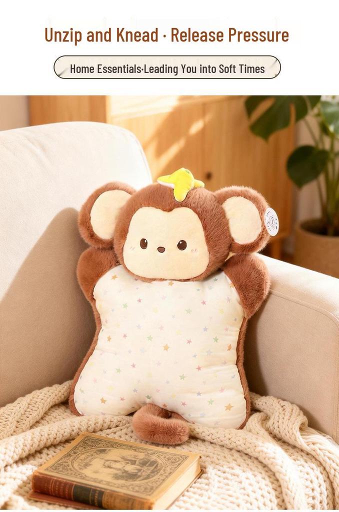 Giant Soothing Animal Plush Hug Pillow - Cute Stress Relief Gift for Girls' Birthdays