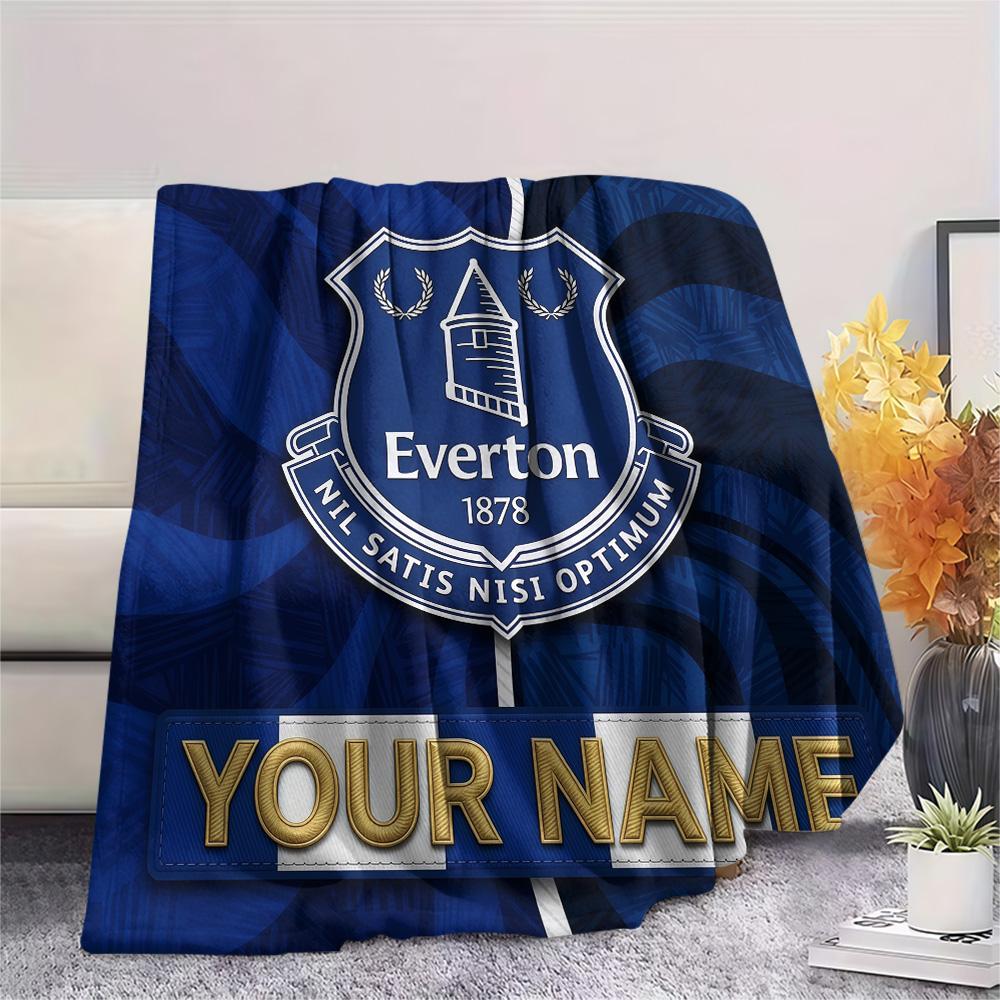 Custom Name Everton2 Flannel Blanket, High quality Comfortable for All Seasons, Home Decor, Warmth and Comfort