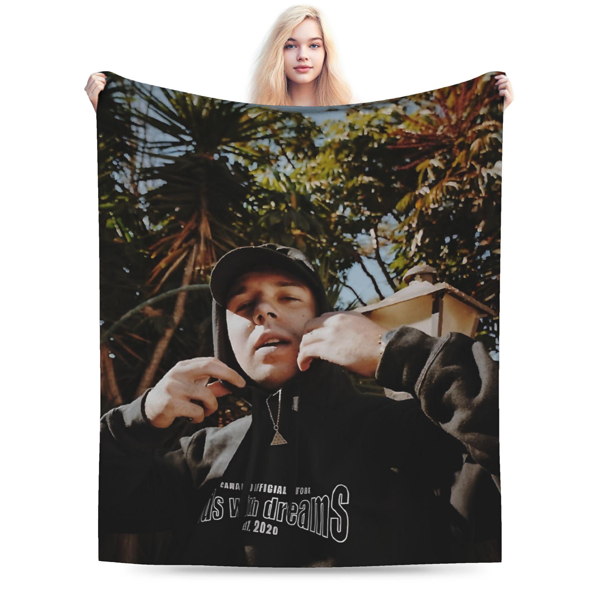 Duki Singer Rapper Blankets Fleece All Season Portable Ultra-Soft Throw Blanket for Home Outdoor Rug Piece 75X95CM