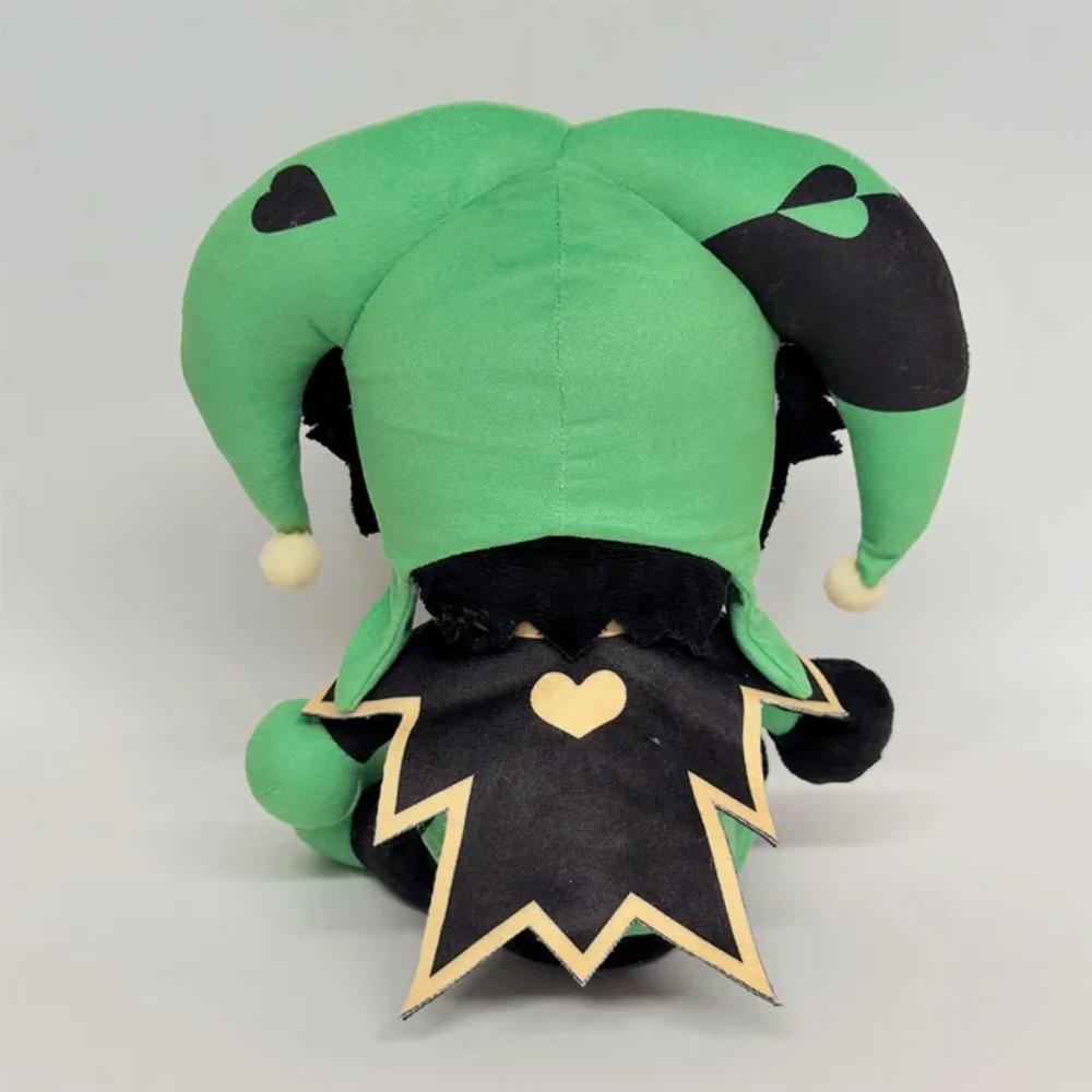 25CM Freak Circus Plush Toy Harlequin Stuffed Doll Green Black Jester Soft Anime Character Kids Birthday Gift Decoration