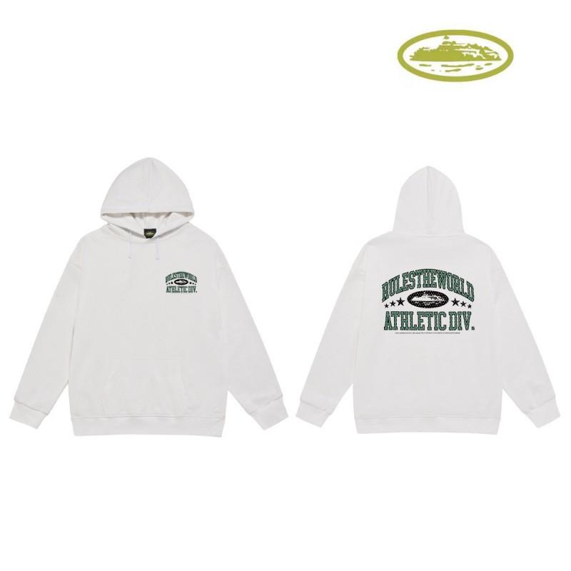 CORT Alcatraz Distressed Hoodie Men Streetwear Loose Fit Couple Sweatshirt Winter
