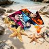 Custom Name Personalized Demon Slayer Print Beach Towel, for Trip Camping Beach Party Home Decor, Birthday Gift for Family & Friends