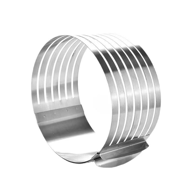 MDNG Stainless Steel Adjustable Cake Leveler & Baking Ring Set