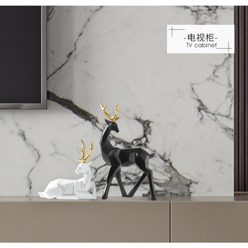 Modern Minimalist Resin Deer Figurine Decor Office Desk Living Room Entryway TV Cabinet Bookshelf Home Decoration