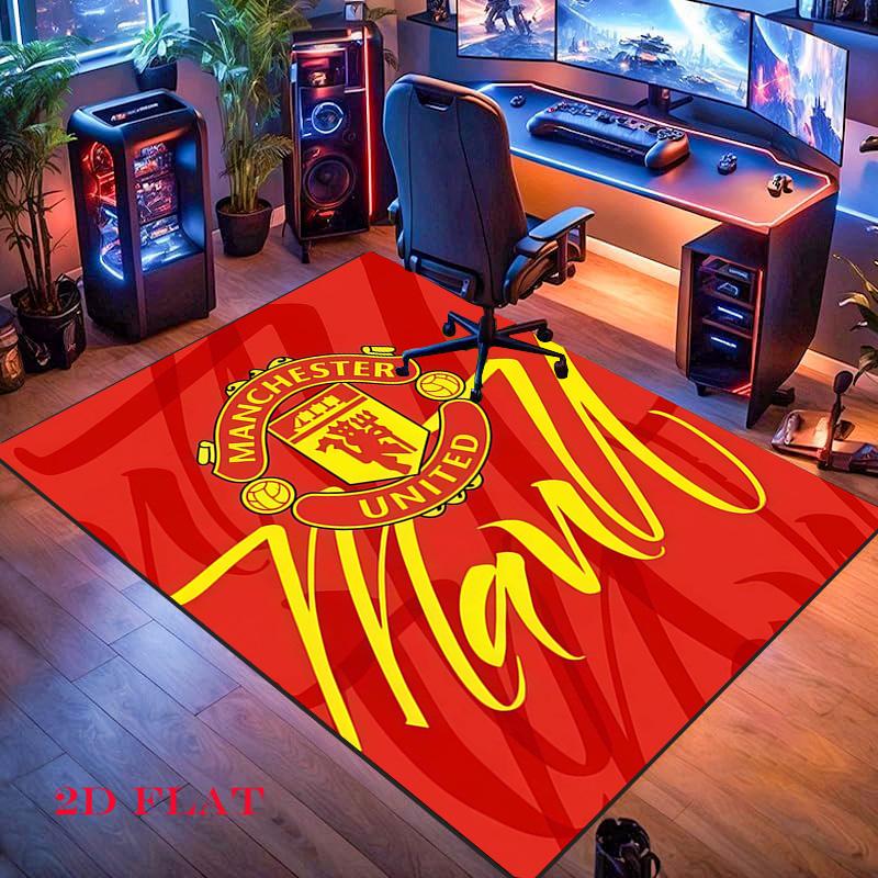 Man Utd Carpet Rug for Living Room Bedroom Home Sofa Decoration,Kids Play Nonslip Floor Mat