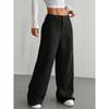 Corduroy-Textured Women's High-Waisted Wide-Leg Pants | Relaxed Fit, Side Pockets & All-Season Comfort, Machine Washable Beige Trousers