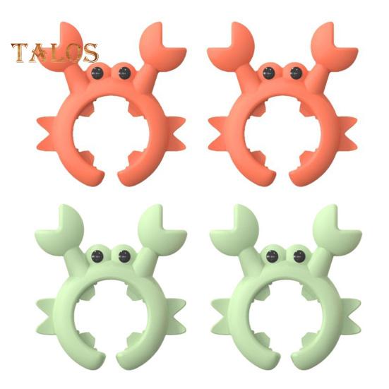 

Креативная подставка для лопаток в форме краба, 4 шт., держатель для столовых приборов из пищевого термостойкого силикона без содержания бисфенола А, устойчивый к ожогам разноцветный