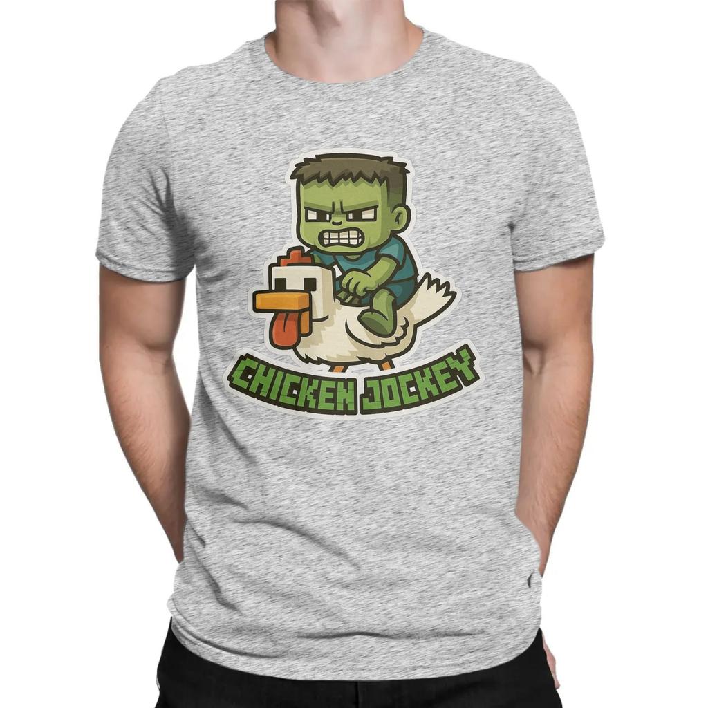 2025 New Hot-selling Summer American Unisex Printing Pattern CHICKEN JOCKEY T-shirt Cotton T-shirt Short-sleeved Clothes