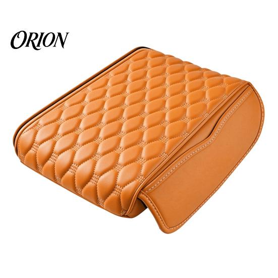 Auto Armrest Box Cover Car Console with Storage Bag, Universal Imitation PU Leather Interior Accessories Pad, Diamond Quilted Protector for