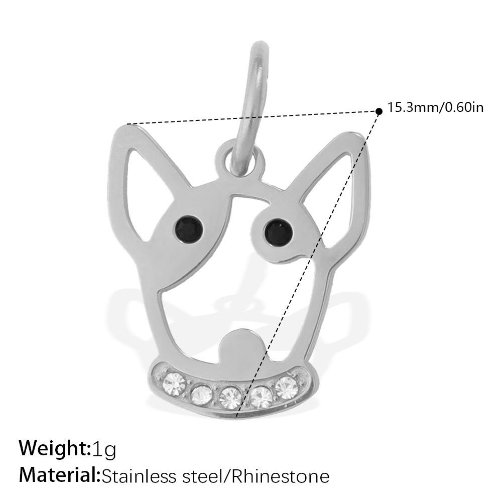 Exquisite Small Animal Series Pendant Stainless Steel Rhinestone Zircon Elephant Butterfly Diy Accessories