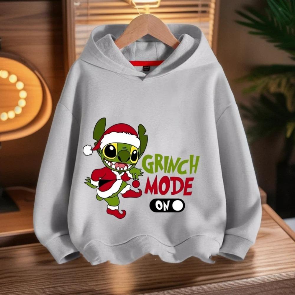 Cartoon Fashion Men Women's Hoodies Christmas Green Monster Print Pullover Cartoon Casual Sweatshirt Kids Hoodies Long Sleeve Clothing
