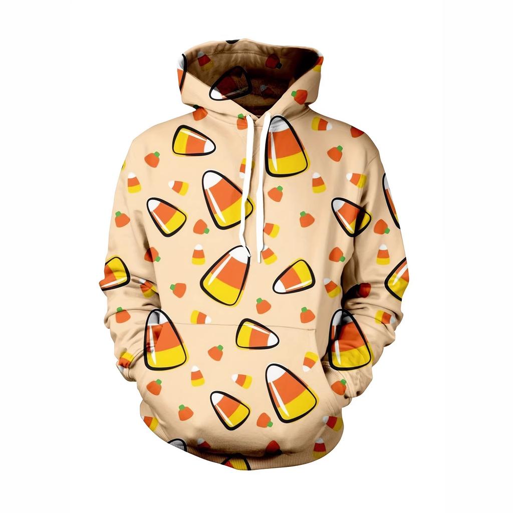 Autumn Winter Creative Colorful 3D Digital Printed Women's Loose Fitting Pullover Hoodies Fashionable Long Sleeved Hoodies