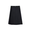 Fila Solid Color Woven Pleated Midi Skirt Women Skirts Legendary-Blue F11W221304FNV