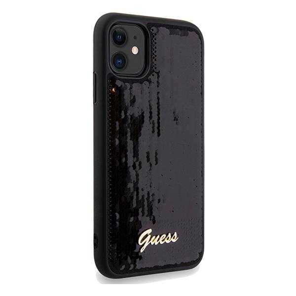 Guess Guhcn61Psfdgsk Iphone 11 / Xr 6.1 Czarny/Black Hardcase Sequin Script Metal
