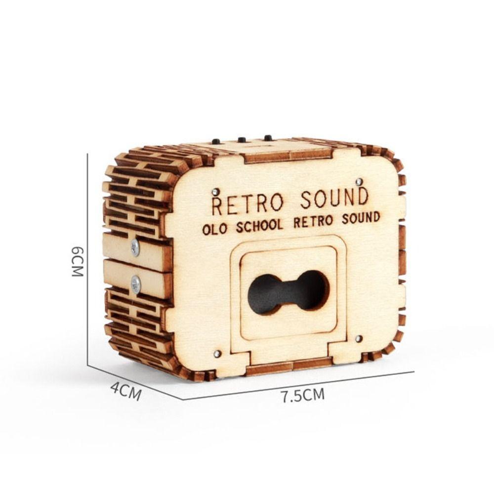 Wooden Wooden Tape Recorder Self-made Cassette Recorder Useful Assembly Tape Recorder  Friend Gift