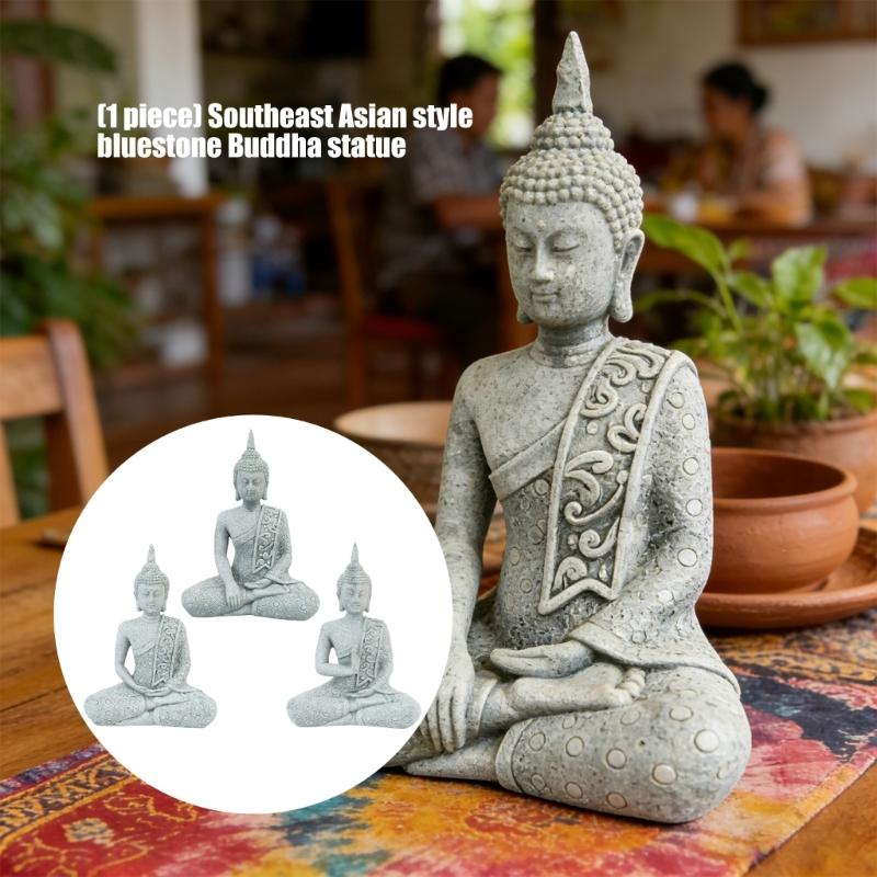 Resin Buddhas Figurines Buddhas Statues Ornament for Home Office Decors Buddhas Sculpture Housewarmings Gift Buddhas Decors