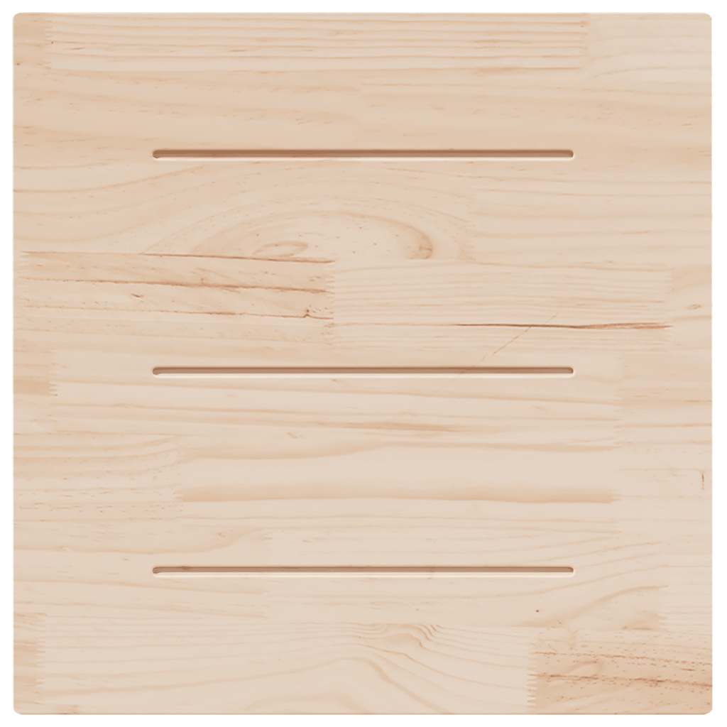 Vidaxl Blat Stołu, Biały, 80X80X2,5Cm, Lite Drewno Sosnowe, Kwadratowy