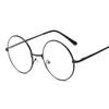New fashion simple unisex round Plain glasses for men women Metal frame glasses for wedding party eyeglasses Spring hinge