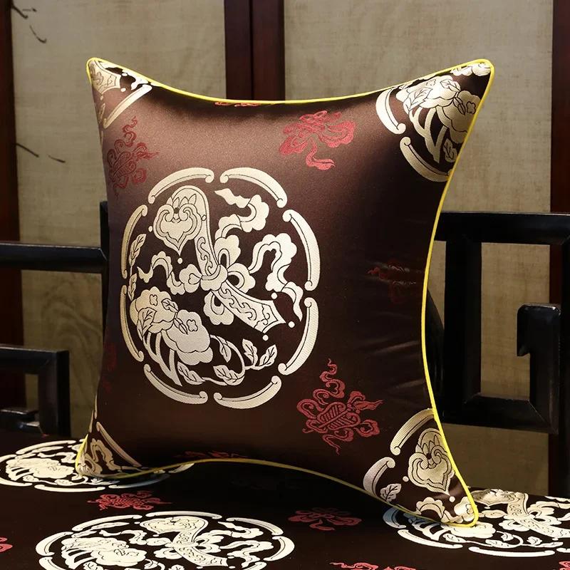 35x50cm/45x45cm Jacquard Plant Bamboo Cushion Cover Chinese Light Luxury Tassels Pillow Covers Decorative Green Black Home Decor