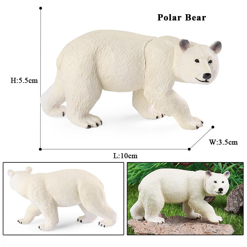 Oenux African Wild Animals Lion Tiger Yak Antelope Crocodile Zebra Black Panther Model Figurines Home Decoration Toy Kids Gift