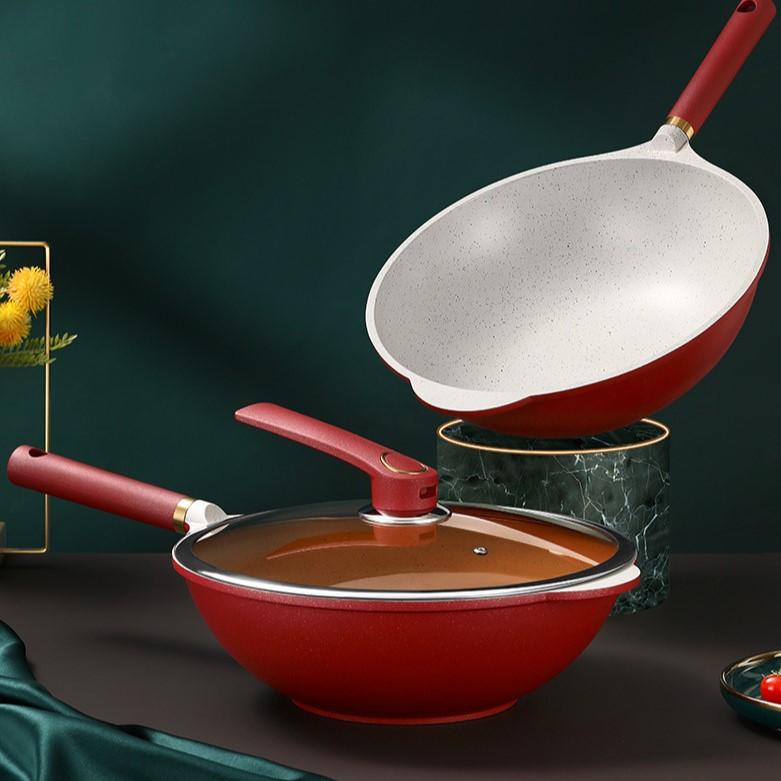 Frying Pan, Maifanshi Non Stick Pan, Vegetable Frying Pan, Smokeless Induction Cooker, Gas Stove, Flat Bottomed Pan