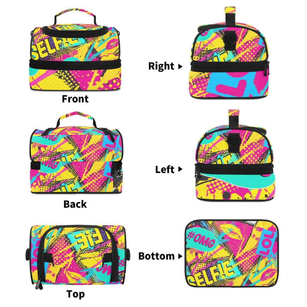 Back To School Meal Bag Thickened Insulated Thermal Lunch Tote Portable Food Carrier for Students College Office and Picnic