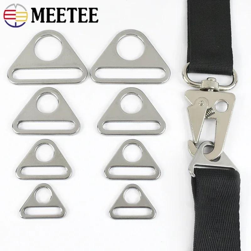Meetee 5/10Pcs 20-38mm Stainless Steel Buckle Bag Strap Adjuster Buckles Bra Bikini Connector Clasp Anti-slip Fixing Accessories