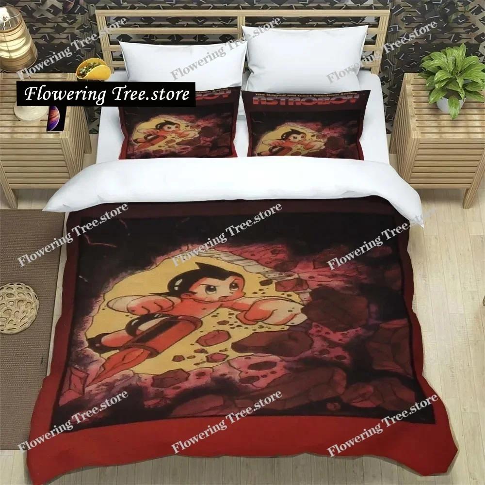 Animation A-Astro Boy Sheets Quilt Covers Bedding Dormitory Sheets Three-piece Bedding Set Three-piece Soft Warm Bedding Set