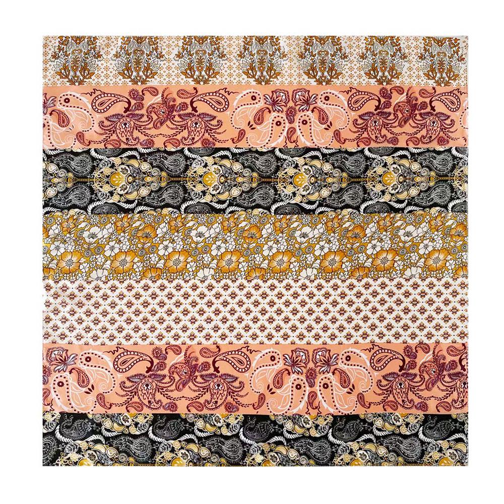 European & American Retro Cashew Flower Silk Scarf - 90cm Versatile Headscarf for Women