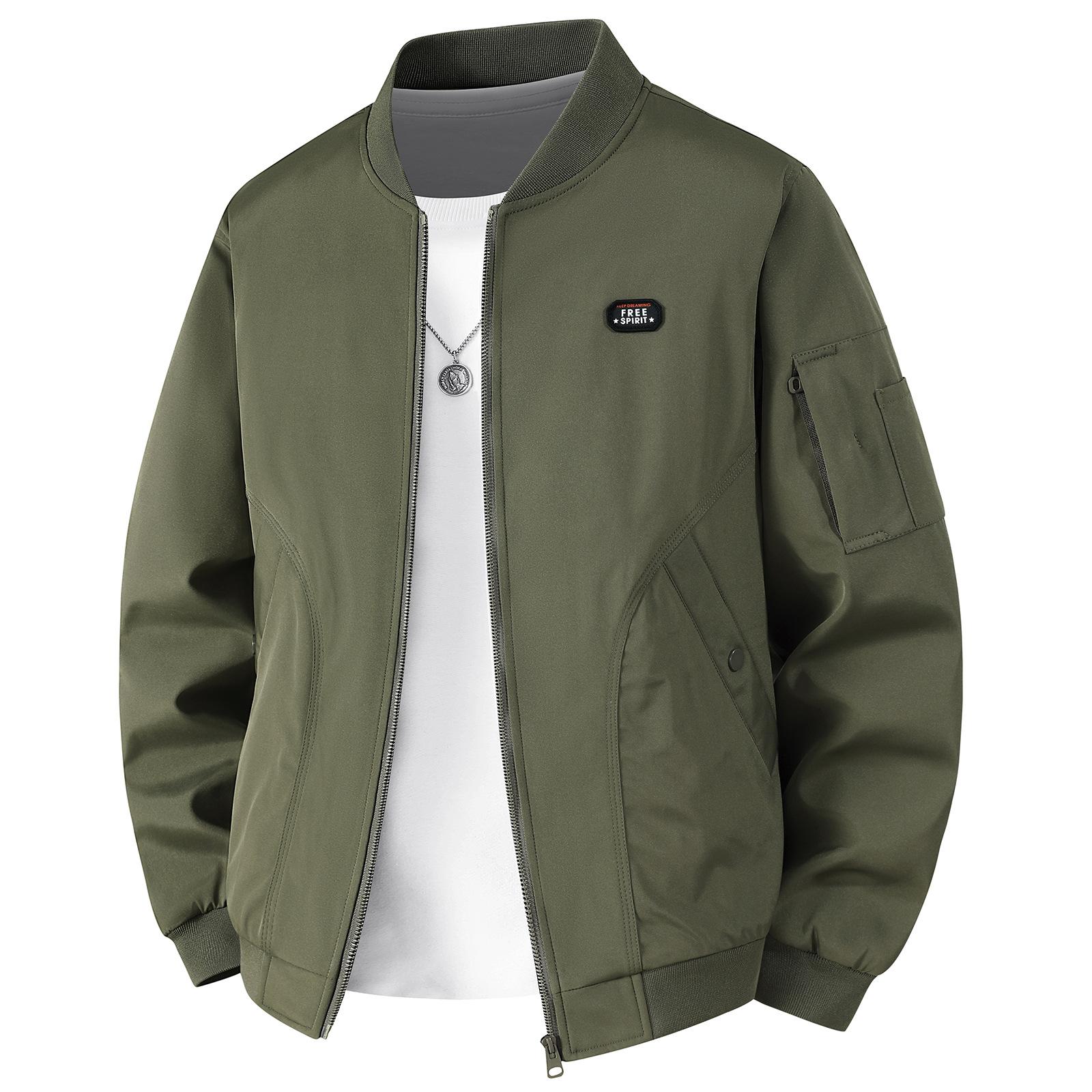 

Куртка мужская весенне-осенняя мужская с лацканами, стиранная рабочая одежда обычного кроя, ретро, свободная, куртка, мужской наряд для папы 5XL