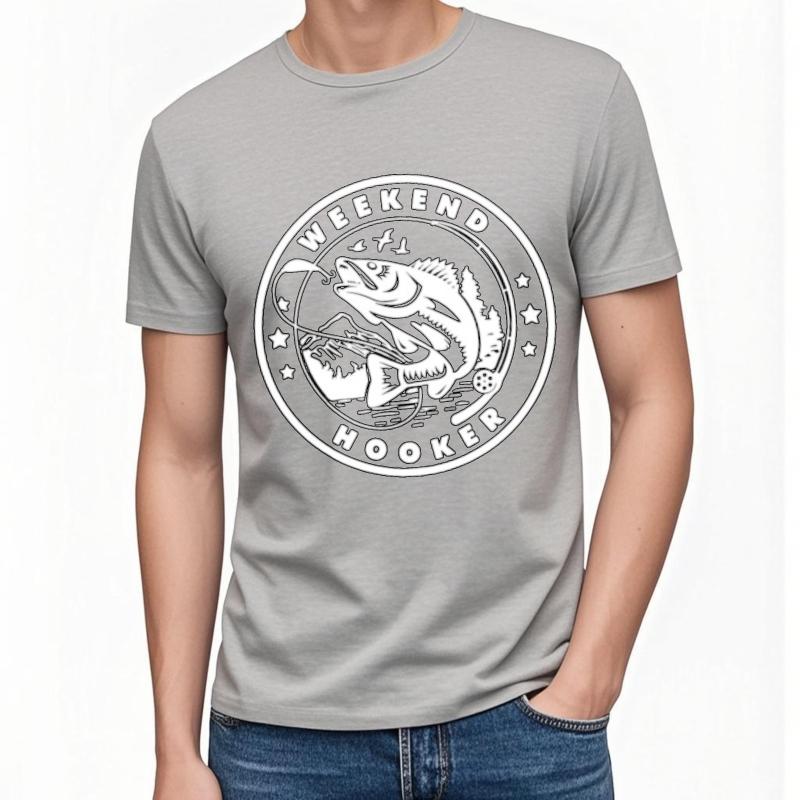 Unisex Oneck tshirt Casual Weekend Hooker Fish Logo Design Cool For her Tee shirt Unisexs Tshirt Essential Tee Classic Tshirt