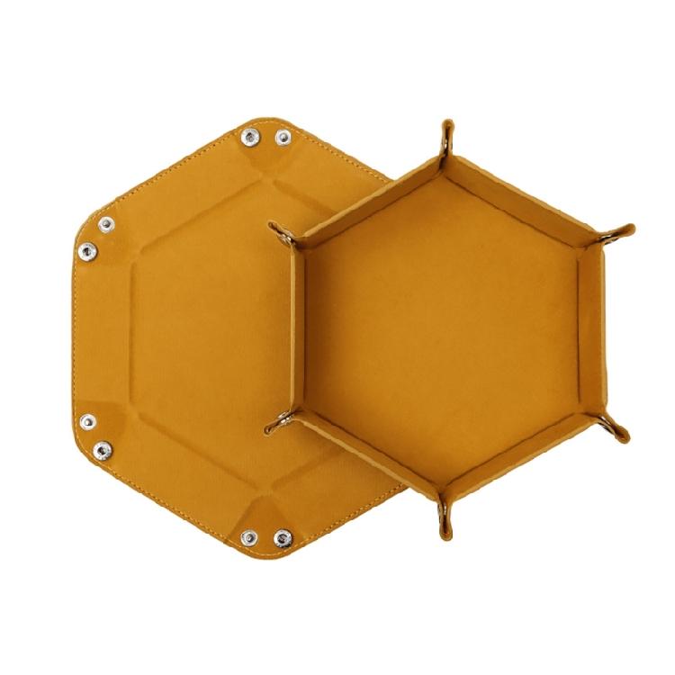 Dices Folding Tray PU Leather Velvets Holder Portable Folding Dices Rolling Tray