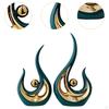 2 Pieces Abstract Art Statue Artwork Fine Workmanship Home Decoration Resin Figurine Modern
