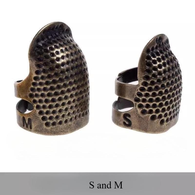10pcs Retro Finger Protector Antique Thimble Ring Needle Thimble Needles Craft DIY Household Sewing Tools Accessories
