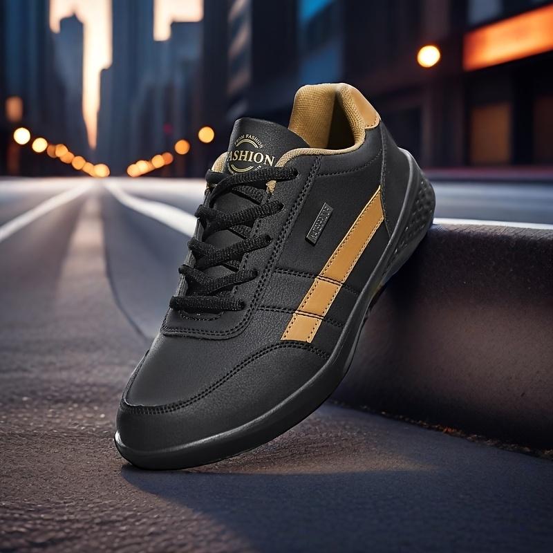 Men'S Black Classic Walking Shoes Lightweight Casual Shoes Outdoor Running Shoes Comfortable Driving Shoes