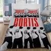 Cortis Red Red Hip Hop Silhouette Print Bedding Set Duvet Cover Set Urban Graffiti Bedding Bedroom Decor Pillowcas 50x75cm