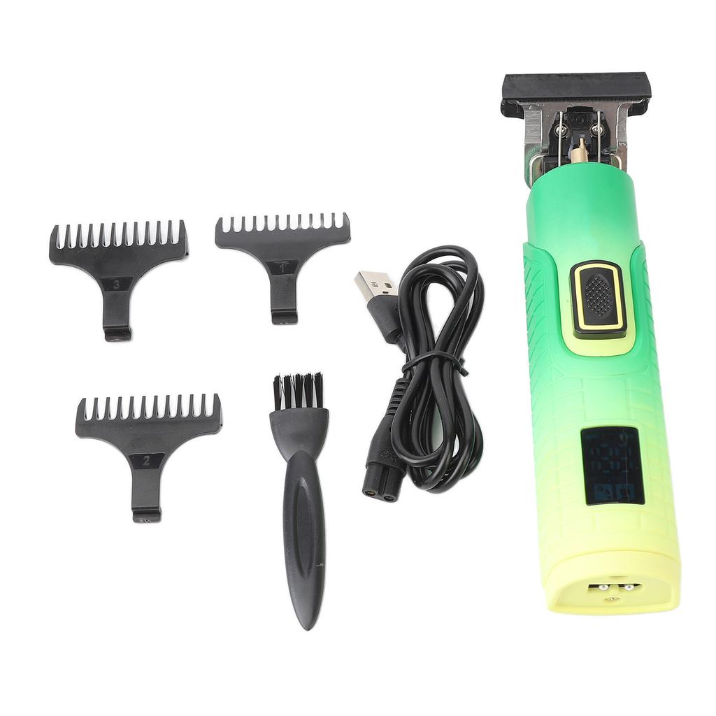 Hair Clipper Rechargeable Oil Head Engraving Hair Trimmer with LCD Digital Display for Professional