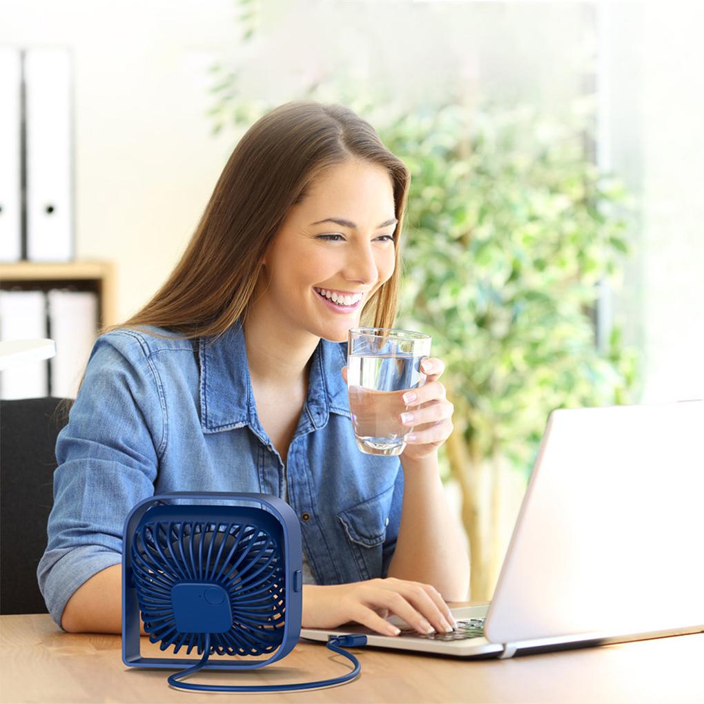 USB Mini Fan With Three Speed Regulation For Compact And Portable USB Powered Office Desk Small Fan