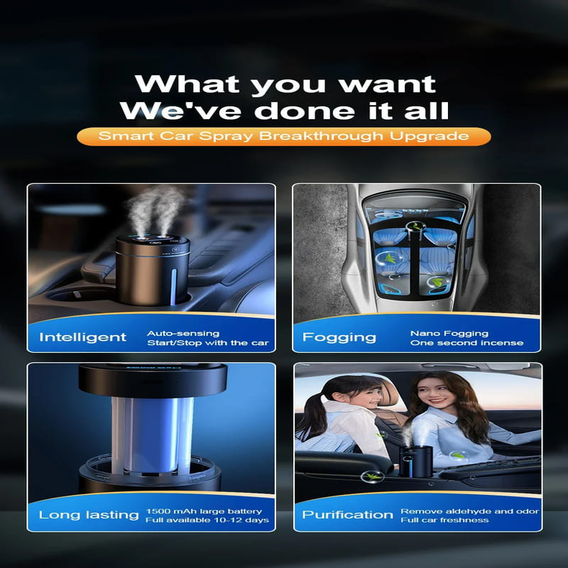 Auto-Lufterfrischer, wiederaufladbarer USB-Aromatherapie-Luftbefeuchter, Mini-Diffusor für ätherische Öle, Auto-Innenausstattung, leichter Duft, langanhaltend