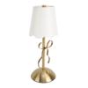 Bow Table Lamp with Fabric Shade Cute Decorative Metal Rechargeable Cordless Bedside Lamp for Bedroom