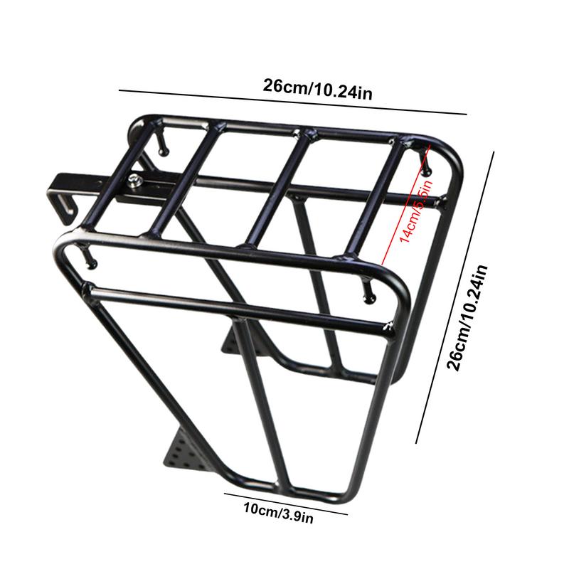 Cycling Cargo Rack Luggage Touring Carrier Racks Easy-to-Install Front Pannier Rack for Cycling Equipment Stand Footstock