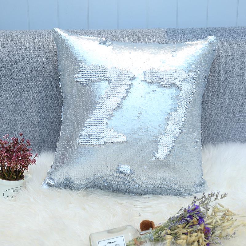 Sequined Pillowcase Contrasting Color Digital Series Cushion Cover Car Sofa Bedside Cushion Cover