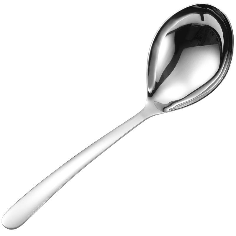 304 Stainless Steel Thickened Shared Spoon for Soup, Porridge, and Hot Pot - Hotel Serving Ladle