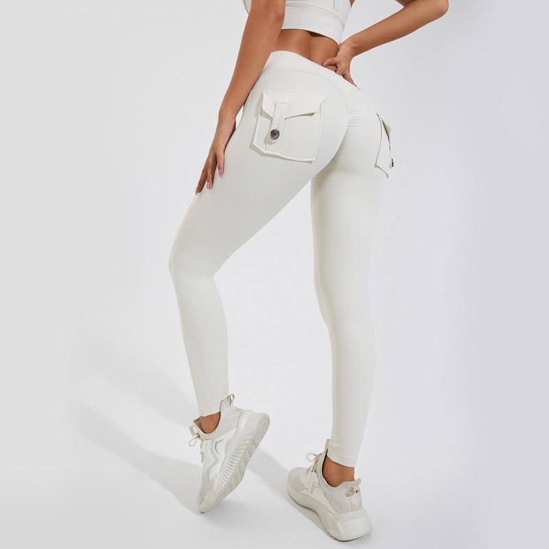 High Waist Butt-Lifting Cargo Yoga Pants with Tummy Control
