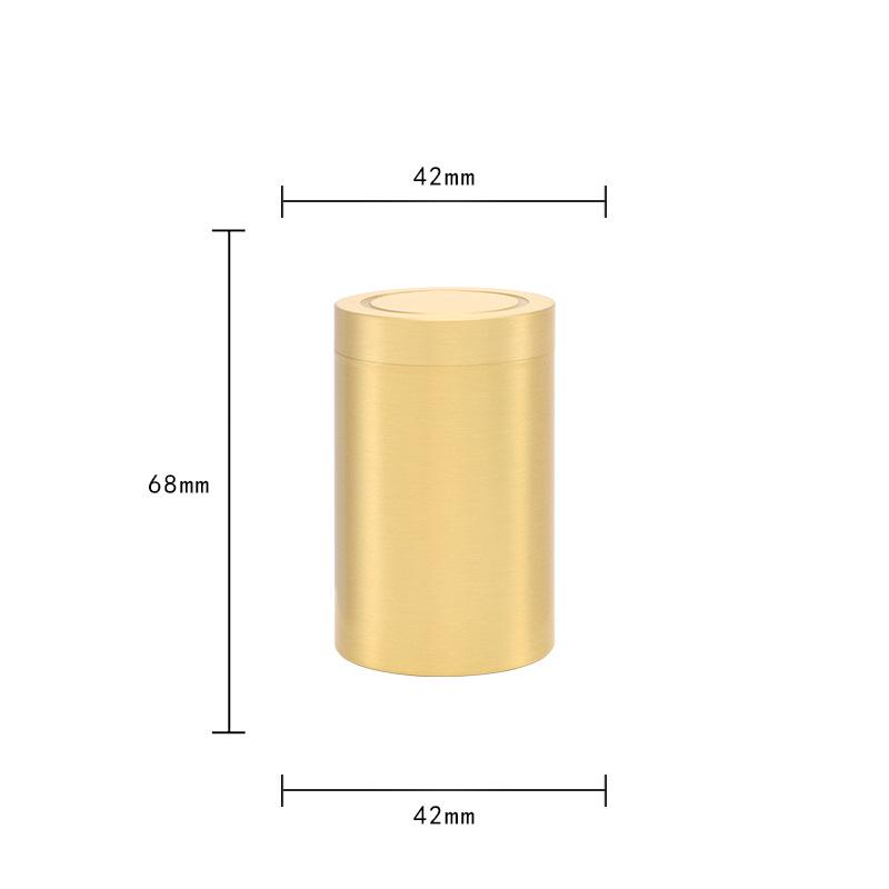 

Antique Style Mini Brass Incense & Tea Storage Can - Sealed, Portable, Moisture-Proof